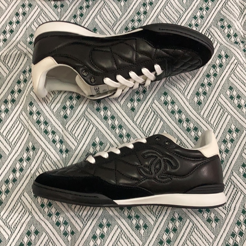 Chanel Black And White Women’s Sneakers Size EU38